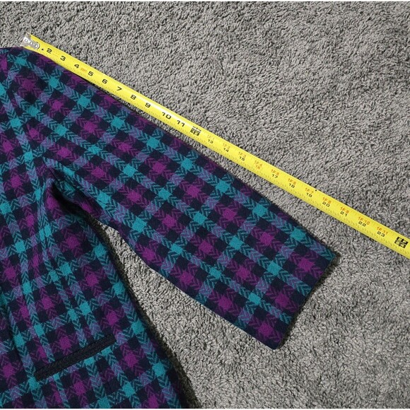 Pendleton Vintage Wool Blazer Womens Size 16 Blue Purple Button Up Jacket - Picture 6 of 12